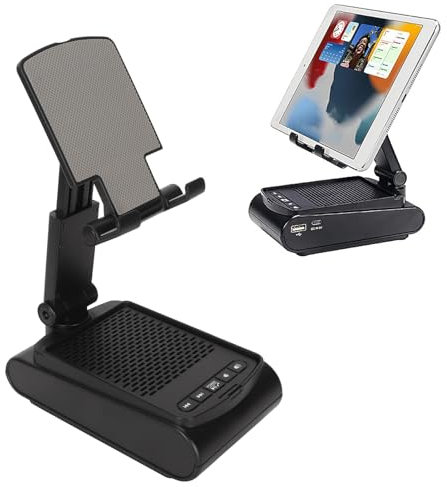 1500-mAh-Handy-Ständer-Lautsprecher, Kabelloser Bluetooth-Lautsprecher mit Hoher Klangqualität, Mehrere Wiedergabeoptionen für Handy-Tablets