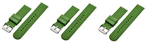 GALPADA 3stücke Umweltfreundliches Silikon Uhrenarmband Grün Mit Sportreifenstruktur Und Für Fitnessuhren Für Nutzung