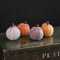 Lights4fun Set di 4 Mini Zucche Decorative in Feltro Decorazione da Tavolo per l'Autunno e Halloween per Interni