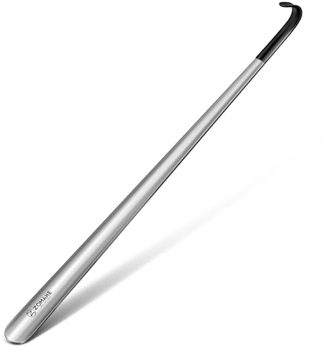ZOMAKE Calzascarpe Lungo, Calza Scarpe Metallo Extra Lungo, Calzante per Scarpe Acciaio Inossidabile, Shoe Horn per Uomini Donne Anziani (80cm)