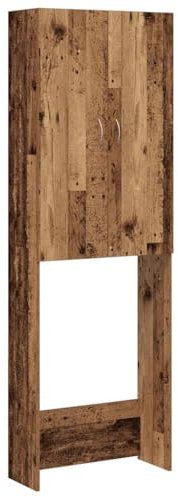vidaXL Mobile per Lavatrice Legno Antico 64x25,5x190 cm, armadietto per Lavatrice, Mobile per Lavatrice, armadietto per bucato