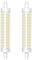 Akynite R7S LED 118mm 15W Luz Fria 6000K, 1540LM, Equivalente a Halógeno de R7S J118 100W-120W, Luz de 360°, Bombillas LED R7S 118mm en Cerámica para Iluminación Interior, No Regulable, pack de 2