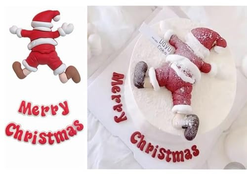 Weihnachtsmann Kuchendekoration, WeihnachtsmannKuchenaufsatz, Weihnachtsmann Cupcake Aufsatz für Weihnachtsfeier