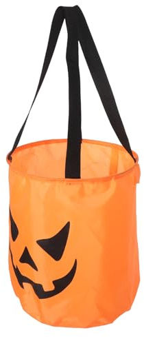 LOLIPPYY Secchiello Halloween Forma Zucca Led Sacchetto Dolcetti Portatile Per Feste Halloween Decorazione Luminosa Per Ragazzo Ragazza