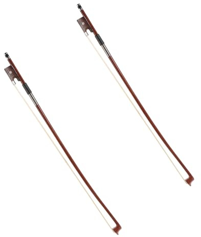 Alipis Geigenbogen Glatt und Resonant 2 Stück aus Rotem Sandelholz mit Rosshaar 1/8 für Violine für Kinder zum Üben und Musizieren
