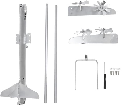 DANAIXZ Large Airplane Wind Spinner Metal Garden Decor Outdoor Windmill Sculpture for Yard Patio Lawn Decoration Durable Iron Construction 32x30x80cm