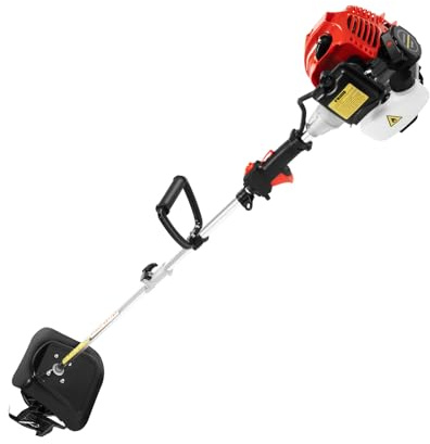 HUOMMGS 1450 W 52 CC trädgårdsfräs bensin motorhacka 2-takts luftkyld motor 25 cm arbetsbredd golvfräs och 9 cm arbetsdjup markfräs med startmotor trädgårdsslipning för berg