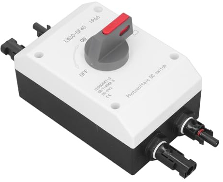 RASTKY Sezionatore CC per Energia Solare IP66 Isolatore Impermeabile Isolato 1200 V 32 A 4 P, Dimensioni Compatte con Isolamento Premium per, Barche, Sistemi Solari Off-grid (2 in 1)