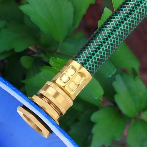 Kit di connettori per tubo piovana con tubo in PVC da 99 cm e 4 raccordi in ottone per la raccolta dell'acqua piovana, solo per irrigazione da giardino, sistema di acqua non potabile compatibile con