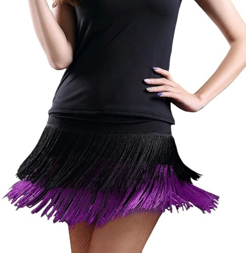 OBASDFD Dam paljettkjol underdel tofs cha karneval kostym 2026 glitter outfit kjolar blyertsklänning, Lila, S