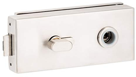 ck-tuerbeschlaege Glastürschloss Q WC | V2A Edelstahl matt | metallische Innenmechanik (auswärts öffnend)