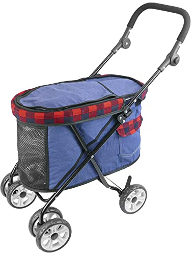 PrimeMatik - Chariot d'enfants pour Transporter Chiens, Chats et Animaux domestiques. Pet Voyage Poussette Couleur Rouge