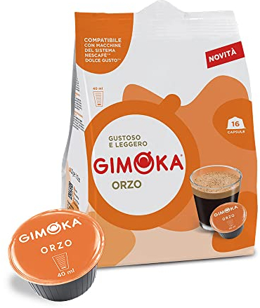 Gimoka - Compatibile Per Nescafé - Dolce Gusto - 64 Capsule - Gusto ORZO - Made In Italy - 4 Confezioni Da 16 Capsule