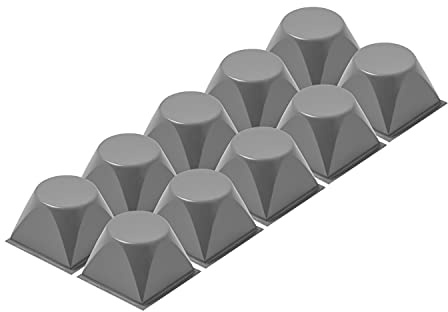 hang-it Premium Wandpuffer in grau- Set 10 Stück Abstandshalter aus Gummi - selbstklebend - 20,6mm x 13,2mm