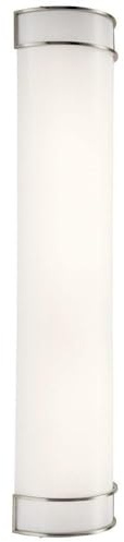 Bailey Street Home 1 Light Half Cylinder Wall Sconce with Acrylic Glass-16 inches H by 7 inches W-Brushed Nickel Finish Transitional Wall Sconce 147-Bel-2748696