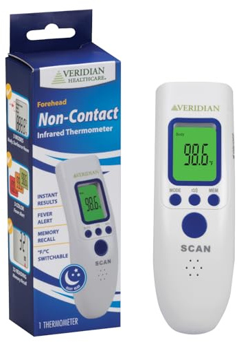 Veridian Non-Contact Thermometer LCD Display 09-183 1 Each