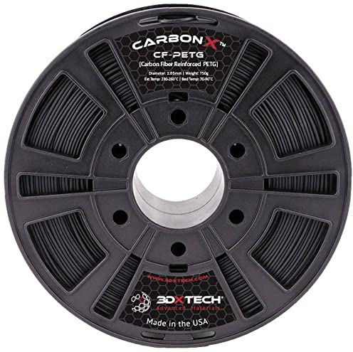 3D Xtech PTG3030750BK0 CarbonX™ CF Filament PETG Compound chemisch beständig 2.85mm 750g Schwarz