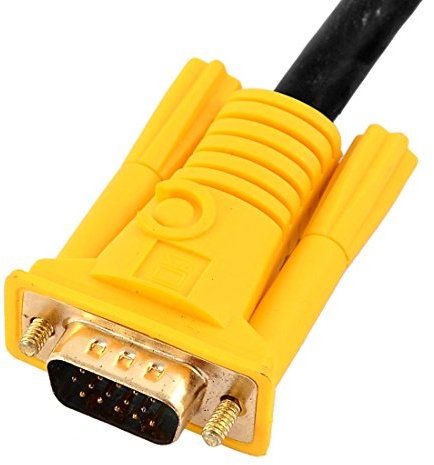 Ruilogod MONITOR 15 PIN VGA VAGO VGA al macho M/M Cable de extensión Cable adaptador 180 cm de largo