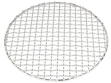 CookSpace Steel Lattice Commercial BBQ Grill Mesh Restaurant Round Fire Pit Cooking Grid Grill Grate 80cm Diameter for Roast Outdoor Open Fire Cooking complete with 2 handles for easy & safe movement