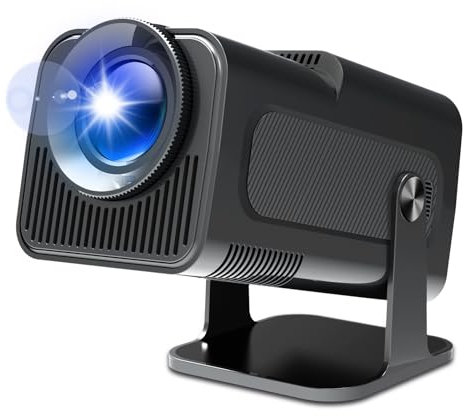 Magcubic Neu HY320 Tragbarer Projektor, 4K FHD Natvie 1080P Smart Beamer 10000 Lumen mit WiFi 6, BT 5.0, 180 Grad Drehung, Automatische Trapezkorrektur, Integriertes Android 11.0, Schwarz
