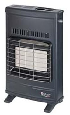 1PEZZO STUFA INFRAROSSI A GAS METANO VENTILATA 4200W GRIGIA - misure cm.42,5x15x64h. peso kg.7,6 - ECO42T