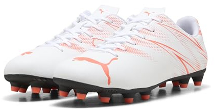 PUMA mäns ATTACANTO FG/AG fotbollssko, vitlysande röd, 9,5 UK, Puma vit lysande röd, 44 EU