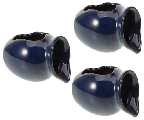 BESPORTBLE 3pcs Solar-powered Water Feature Ceramic Jar Fountain for Indoor Outdoor Decor