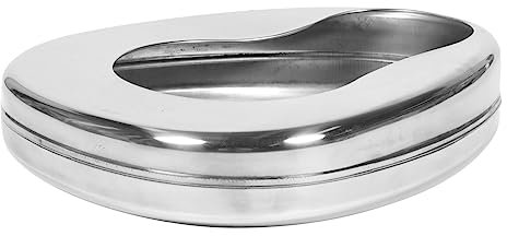 Anneome Urinal Bettpfanne Aus Edelstahl Vielseitige Metallbettpfanne Mit Einfacher Handhabung Speziell Für Ältere Und Bettlägerige Menschen in Medizinischen Einrichtungen