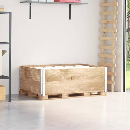 Juroupi Pallet Collars 2 pcs 120x80 cm Solid Wood Pine,Pallet Collars,Versatile for Storage or Raised Garden Bed,Space Saving-4010275