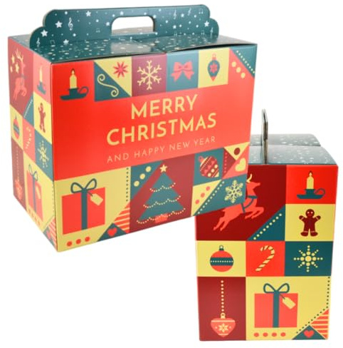 5 cajas de regalo grandes de cartón ideales para crear paquetes de Navidad, 43,5 x 25,5 x 35 cm
