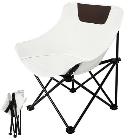 GAROZATION Klappstuhl Campingstuhl Strandstuhl Outdoor Klappstühle Campingstühle Für Draußen Aus Robustem Mit Hoher Tragfähigkeit Und Aufbewahrungstasche