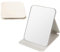 Aiweijia Portable Folding Mirror, 16x11cm Makeup Mirror, PU Leather Travel Mirror Free Standing Vanity Mirrors Tabletop Foldable Mirror for Office Desk,Vanity Table, Travel, Camping White