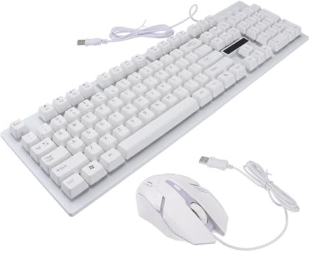 LALAFINA Conjunto De Teclado y Ratón para Teclado Mecánico Cable USB Luminoso para Ordenador para Gaming Casa o Estudio