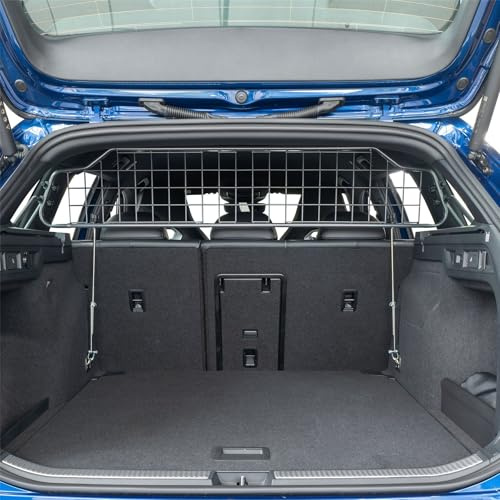 Travall Hundegitter für Volkswagen Passat (2023-) Fahrzeugspezifisches Hundegitter, Kofferraumschutz für Hundetransport, Gepäckschutz, Robustes Stahlnetz Auto Hundesperre