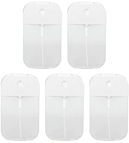 Nagellackborttagare container påfyllningsbara klara tomma reseflaskor för flytande 5st 1,7 oz/50 ml bärbar