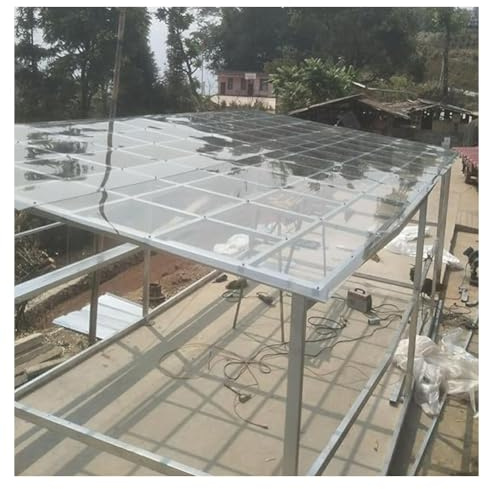 Clear Polycarbonate Sheet, Pergola Roof Panels Outdoor Rain Protection Cover, Transparent Plastic for Carports Greenhouse(3mm,2x3.3ft)