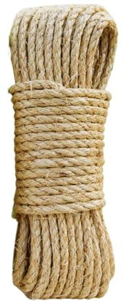 Generic Corda in Sisal, Tiragraffi in Sisal, Tiragraffi Fai Da Te per Gatti - Corda per Tiragraffi per Alberi, Colore Del Legno
