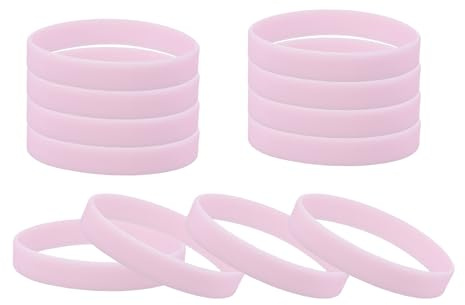 sourcing map Rubber Bracelets, Silicone Bracelet Colored Elastic Sports Wristbands for Adults Teen Sports Team Games Parties Fashion Decorations