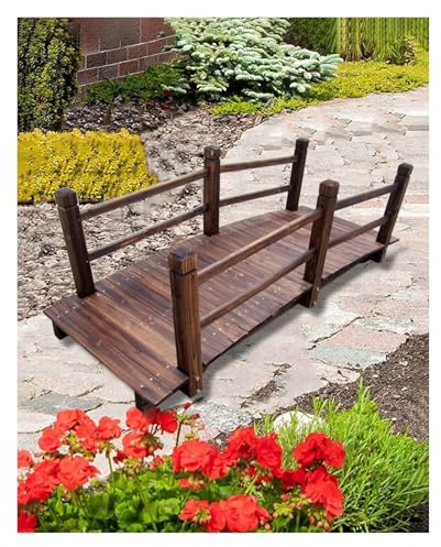 CSYQPDMBDL Ponte da Giardino in Legno, Ponte pedonale ad Arco for Esterni con ringhiera, Ponte pedonale Rustico for Il Percorso paesaggistico del Cortile(180cm (6ft))