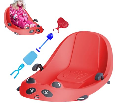 Schneerodel – Ergonomisch und familienfreundlich | Toboga Schneerodel mit eingebauter Bremse, für Kinder und Jugendliche im Winter auf schneebedeckten Hügeln im Hof und Spielbereich