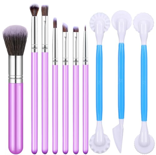 10 PCS Food Safe Paint Brushes Cake Candy Decorating Brush Soft Food Paint Brush Cake Decoration Tools with Fondant and Paste Tool for Baking Chocolate Sugar Candy Cookie, Baking Pastry Brushes