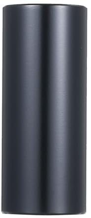 Aramox Stainless Steel Guitar Slide with Clear Glass, Seamless Boron Silicate Slide for Superior Sustain and Bright Sound, Versatile for Banjo Ukulele Guitar (Black)