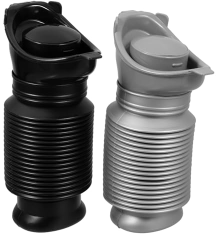 Mipcase Lot de 2 Urinoirs D'urgence Pliables 750 Ml en Polypropylène, Portable et Étanche, Urinoirs Unisexes pour Voiture, Camping et Voyages, Gobelets Urinaires Anti-déversement