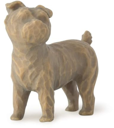 Willow Tree Love My Dog Small Standing Figurine | Cast from a Susan Lordi Original Carving, Gift for Dog Lovers, Celebrates the Loving Bond between People and Their Dogs