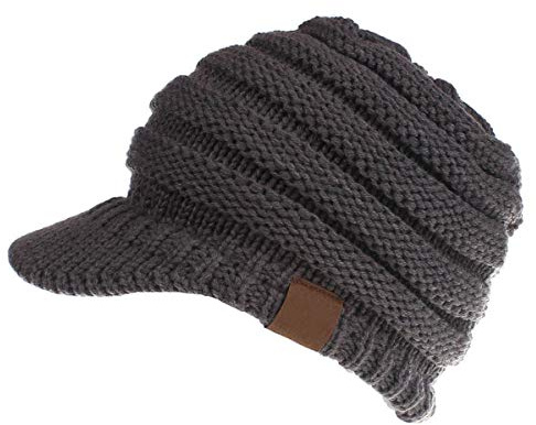 Aikowener dam stickad tjock hatt med toffor hål loop stickad sjal flicka stickad mössa vintermössa