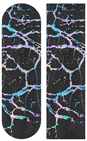 Mnsruu Ainbow, nastro adesivo antiscivolo per skateboard e scooter, carta abrasiva, 22,9 x 83,8 cm