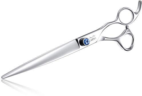 JASON 8 Zoll Gerade Hundeschere Profi Fellschere Haustierschere Fellpflegschere Fellpflege für Hunde Katzen mit einstellbare Schraube