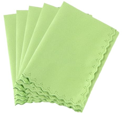Alnicov 5 paños de limpieza de microfibra para guitarra, violín, piano, clarinete, trompeta, saxofón, instrumento musical, color verde