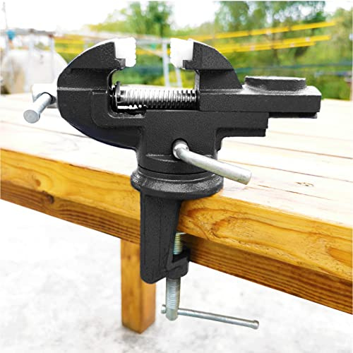 MYTEC Mini Home Vise, nylon jaws Clamp-On Vise, 2.0 black