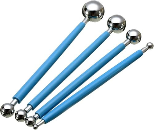 Tadpolez Juego De Herramientas para Esculpir Arcilla,Herramientas De Arcilla De Polímero,Herramientas De Arcilla Cerámica,Herramientas para Pelotas De Cerámica,Escultura,Manualidades (Azul)